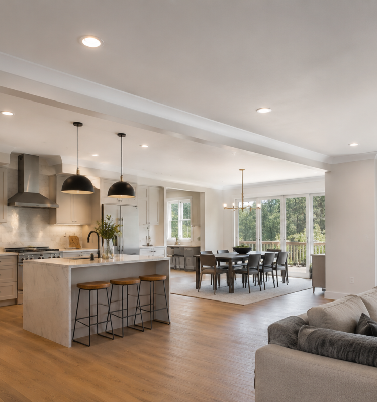 Concealed steel-beam renovation