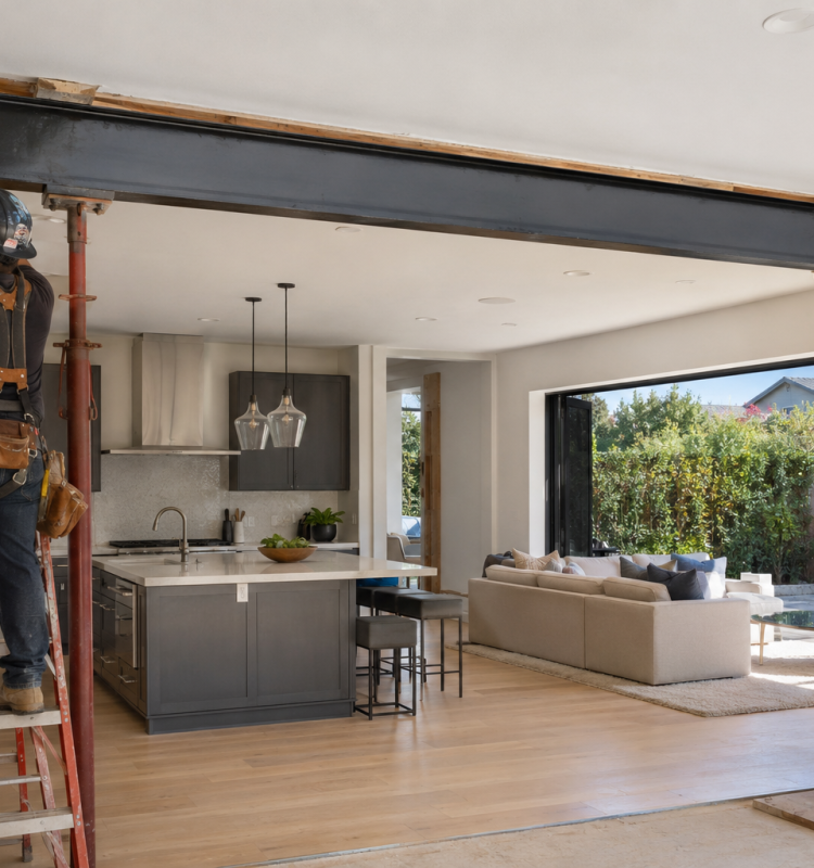 Steel beam installation