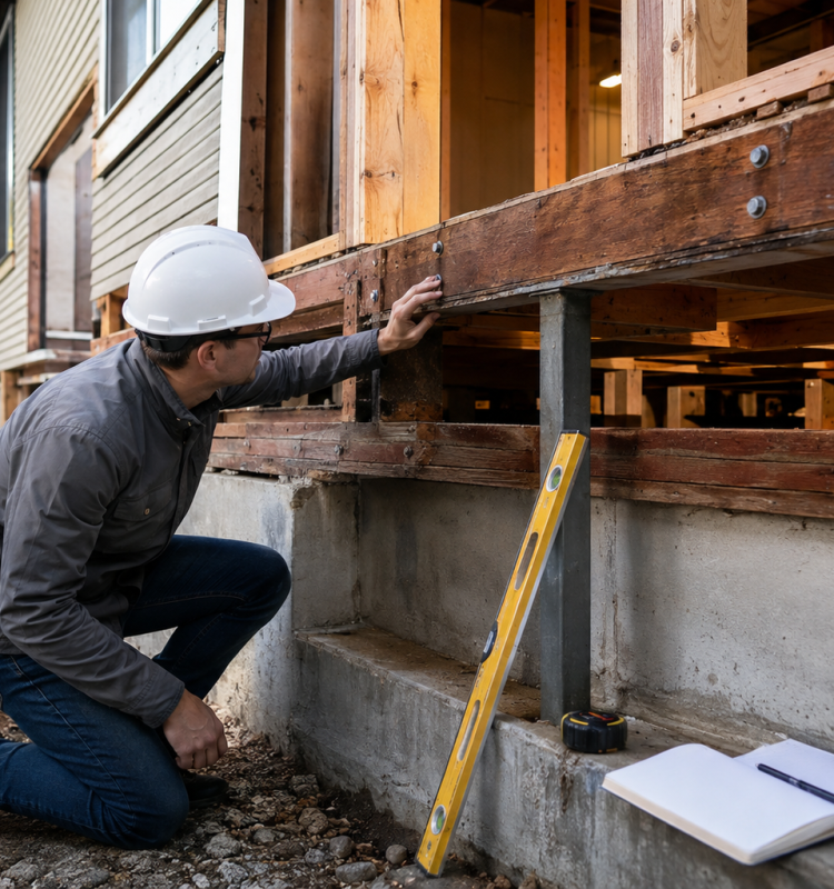 Structural foundation evaluation before building upward
